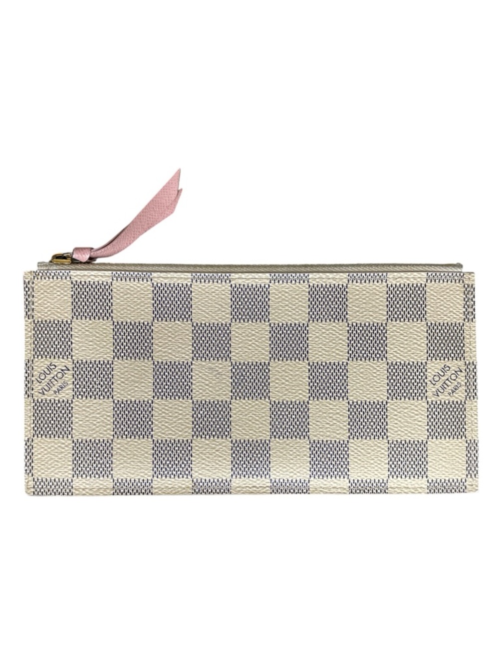 LOUIS VUITTON Felicie Damier Azure Zip Pochette Wallet Insert Pouch Clutch